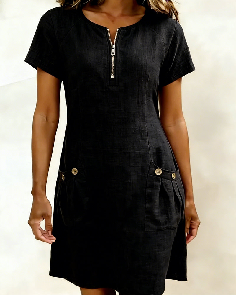 Carmen Mode® | Vestido de algodón con cremallera