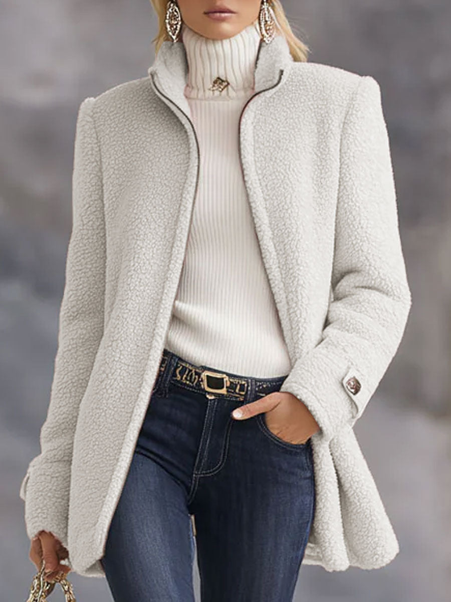 Sara | Chaqueta cálida de forro polar con cuello alto para mujer