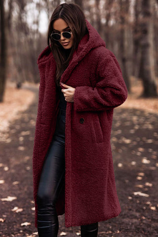 Bella | Chaqueta de borreguito de moda con capucha para mujer