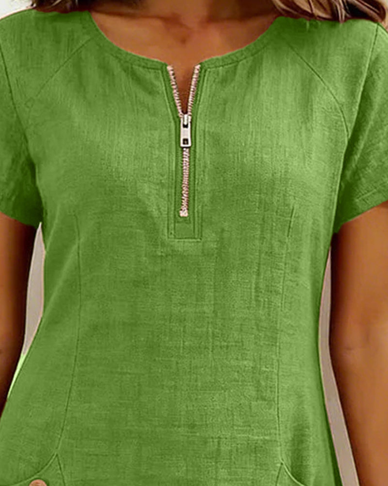 Carmen Mode® | Vestido de algodón con cremallera