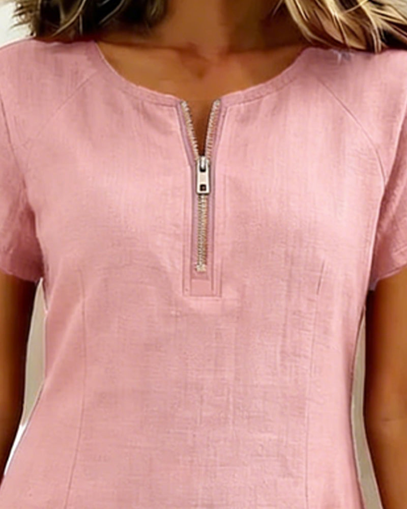 Carmen Mode® | Vestido de algodón con cremallera