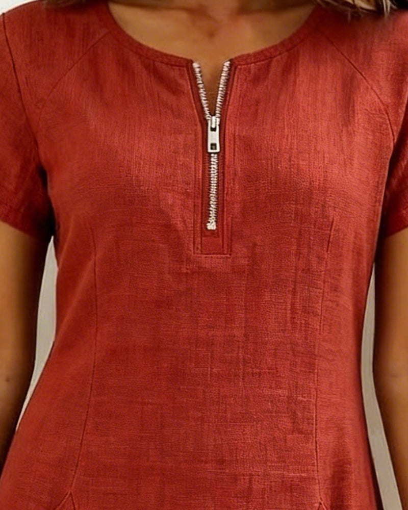 Carmen Mode® | Vestido de algodón con cremallera