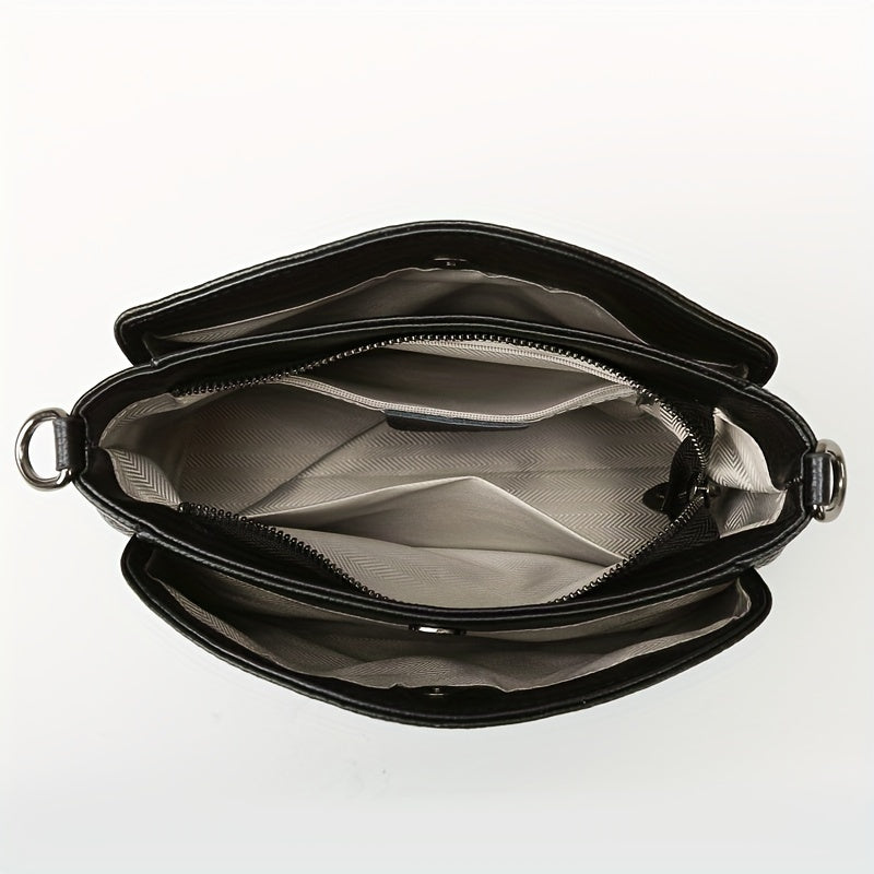 El encanto refinado de Vivienne | Bolso de hombro de piel de cocodrilo