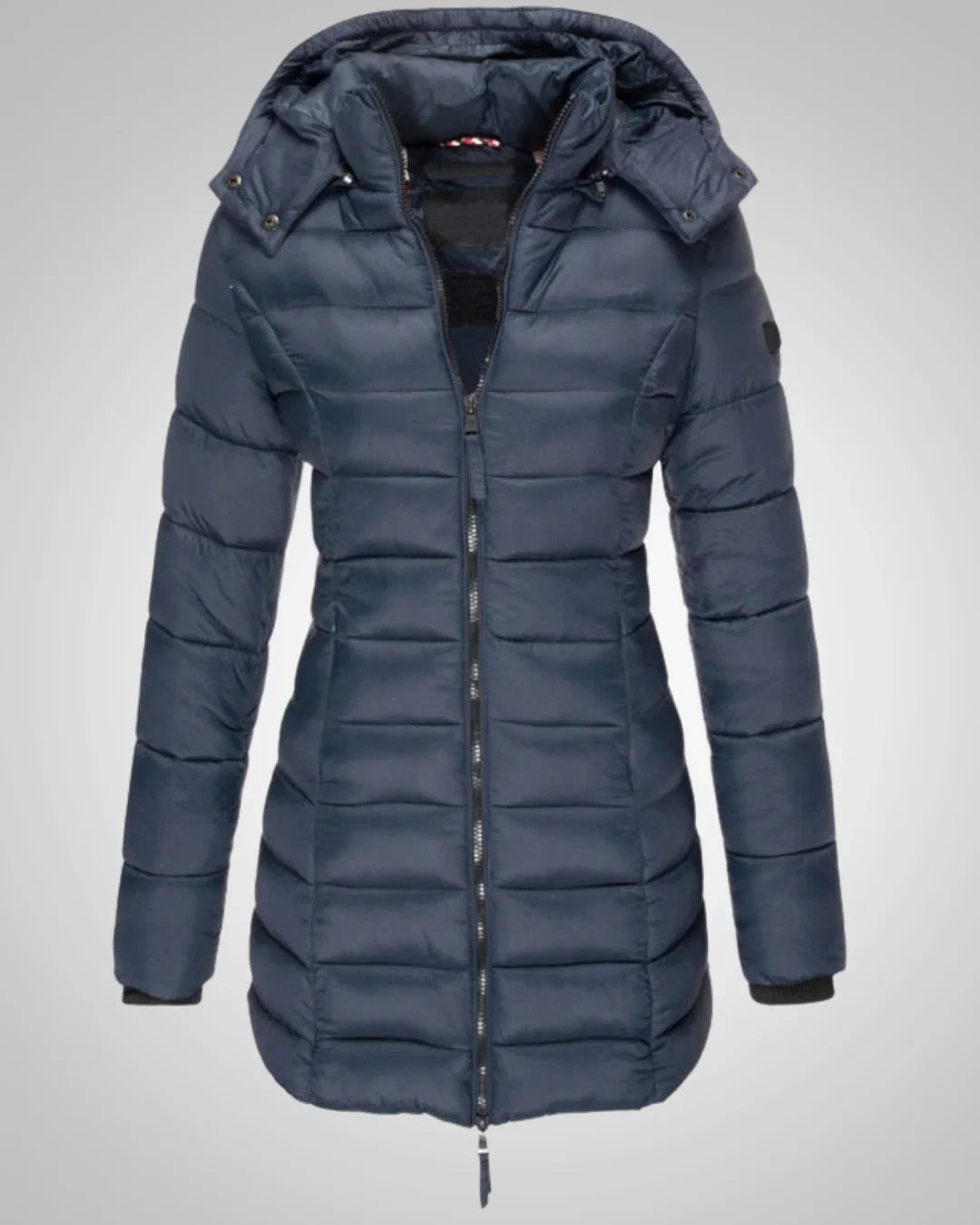 Chaqueta de invierno con capucha y forro para mujer