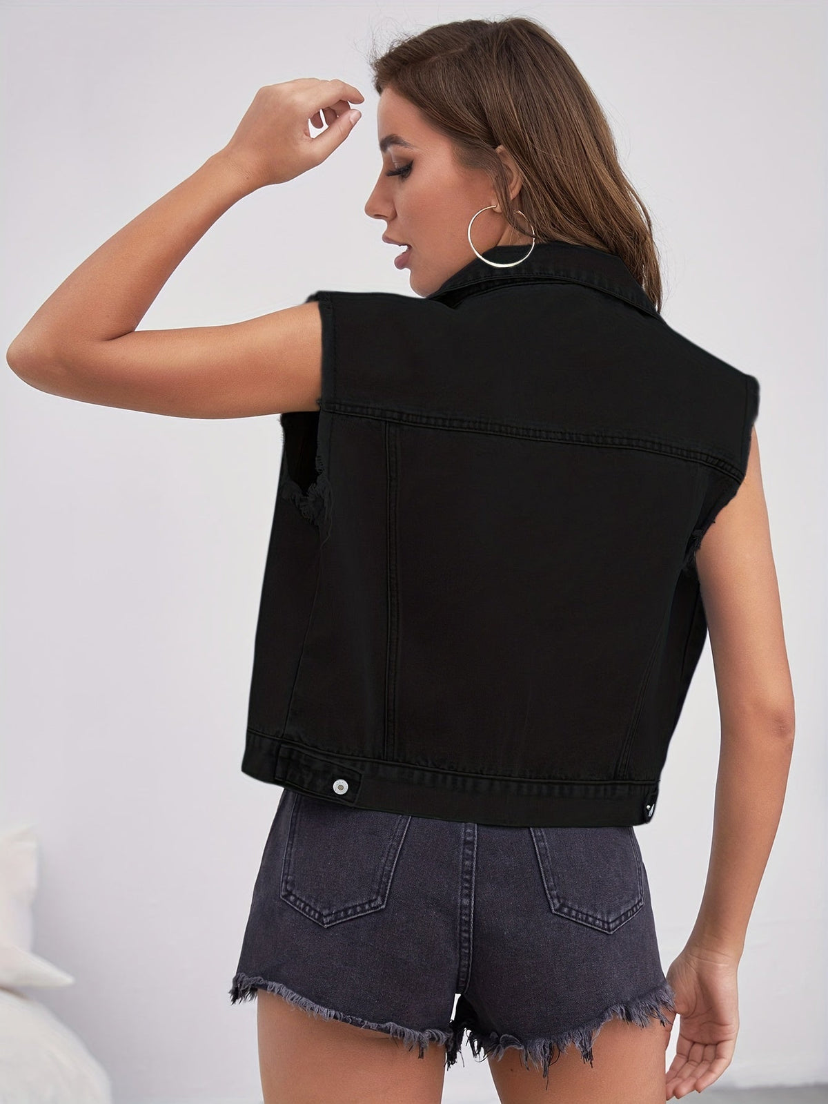 Madeleine | Chaleco vaquero atemporal sin mangas para mujer