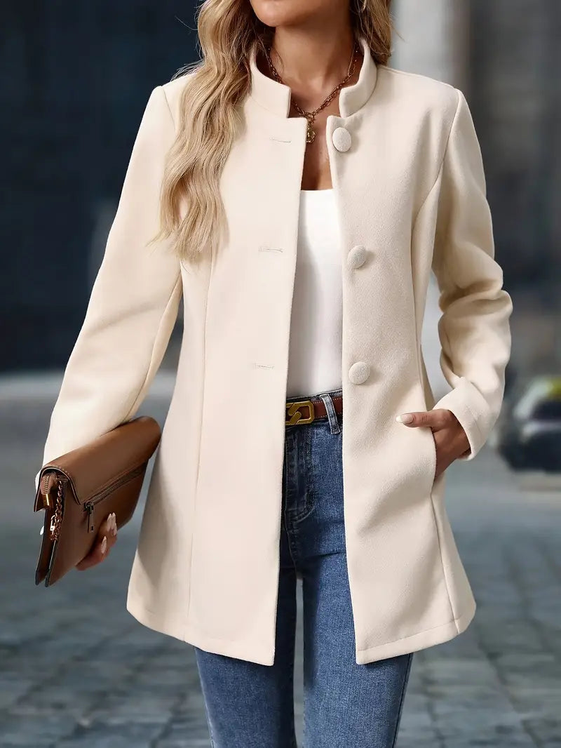 Lia | Abrigo elegante de otoño con botones para mujer