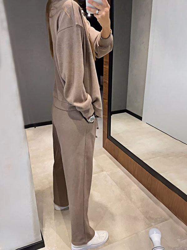 Amelia - Conjunto de cárdigan y pantalón de punto