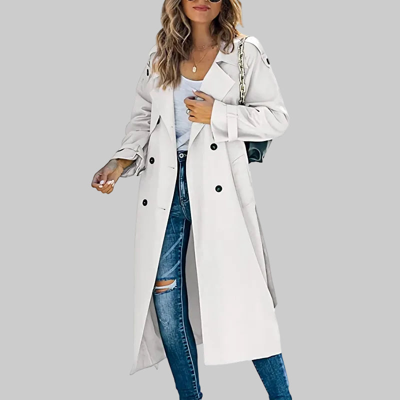 Layla | Gabardina larga elegante para mujer