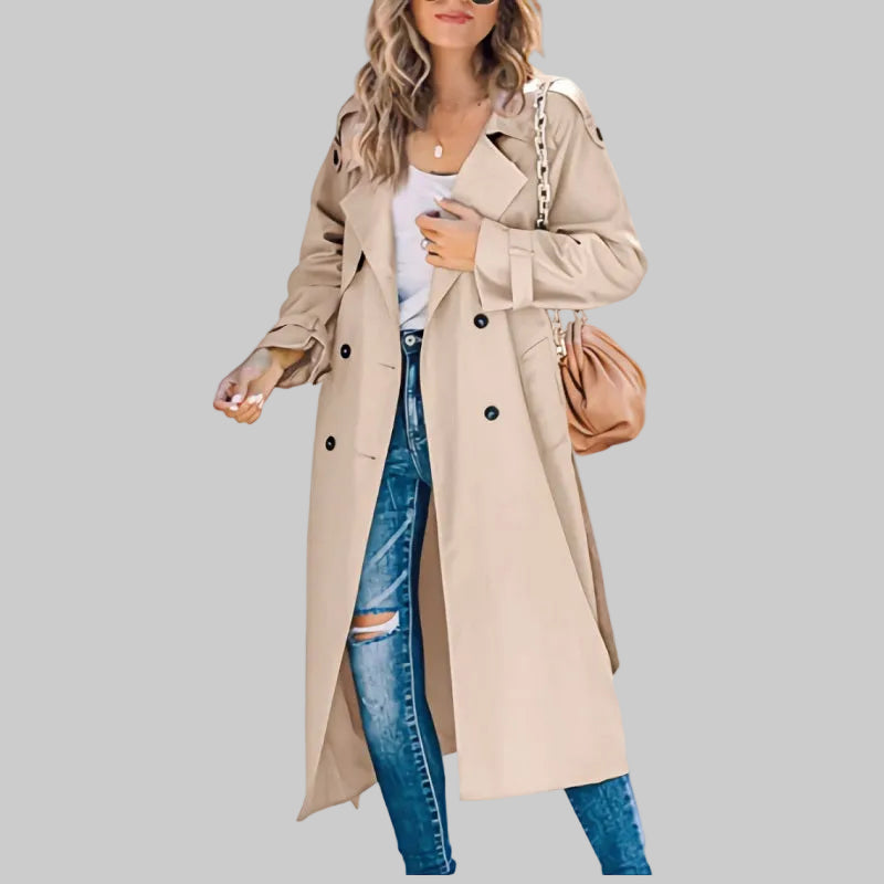 Layla | Gabardina larga elegante para mujer