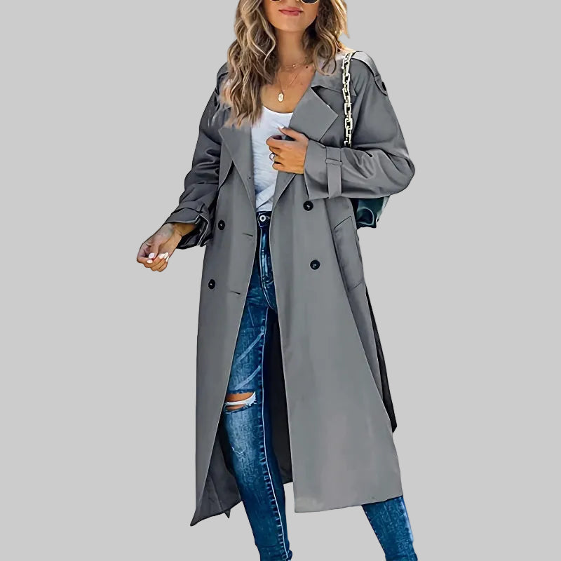 Layla | Gabardina larga elegante para mujer