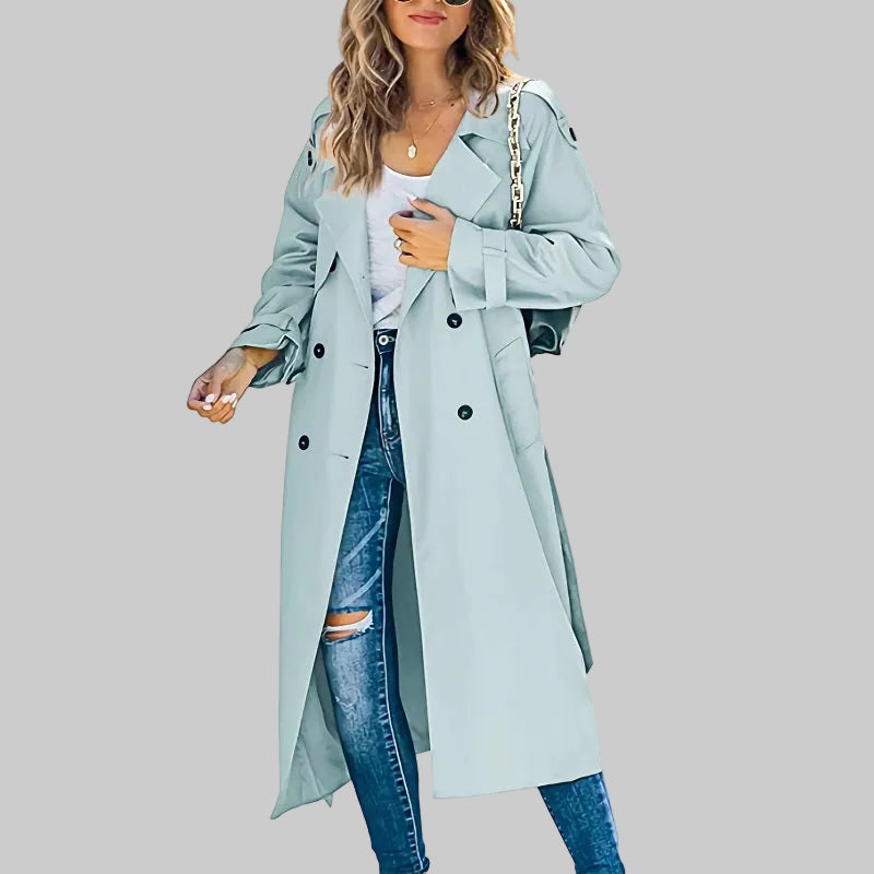 Layla | Gabardina larga elegante para mujer