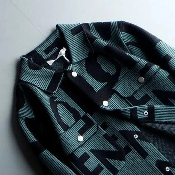 Chaqueta de punto de estilo vintage con botones para mujer
