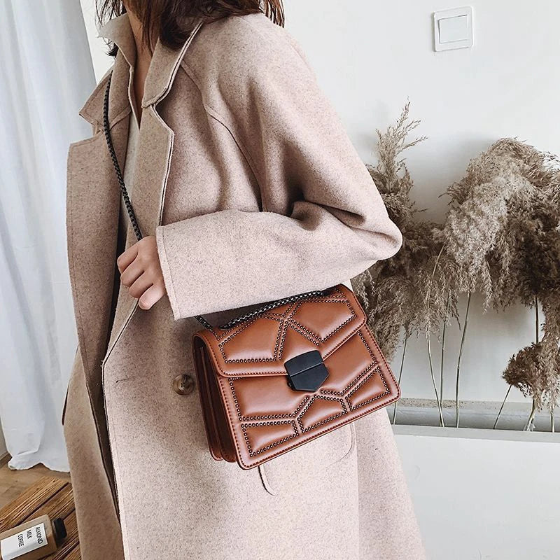 Bolso bandolera elegante - Cuero sintético de moda