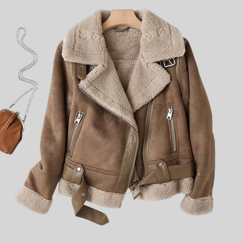 Lina | Chaqueta cálida de ante para mujer