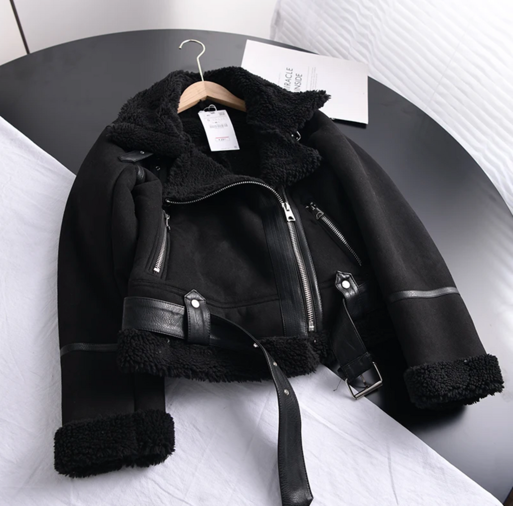 Antonia | Chaqueta cálida de ante entallada para mujer