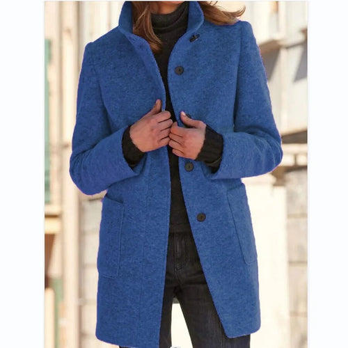 Abrigo elegante de lana de invierno para mujer