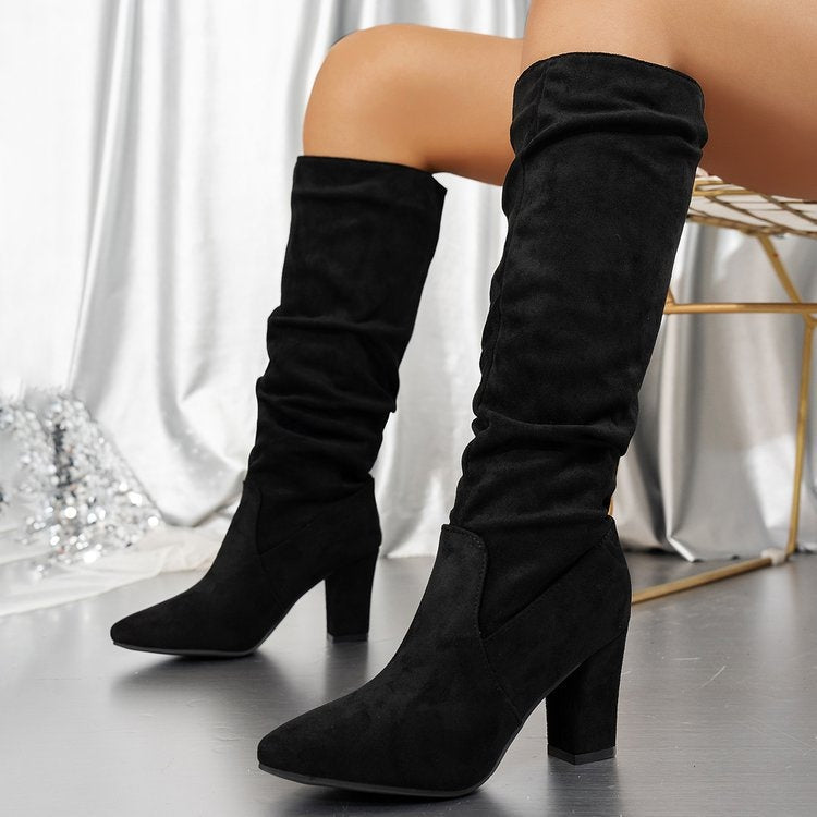 Daniela - Botas altas elegantes con tacón