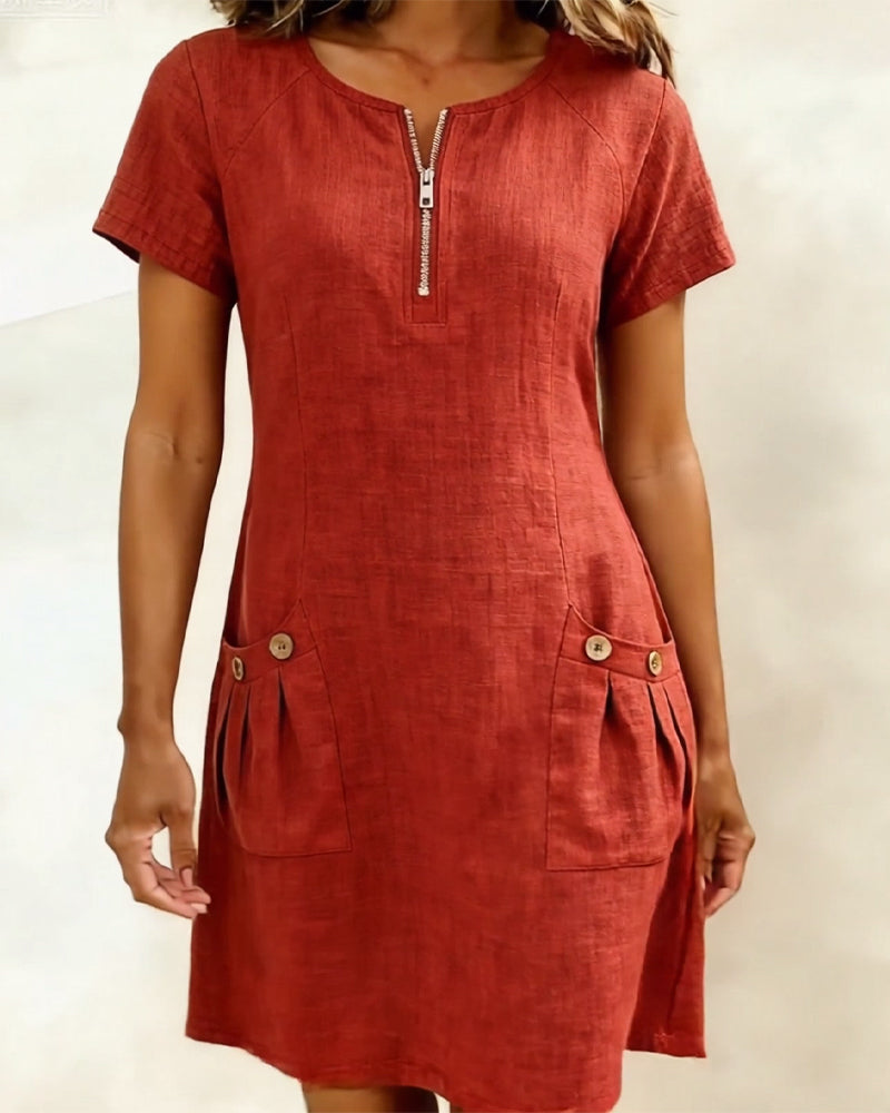Carmen Mode® | Vestido de algodón con cremallera