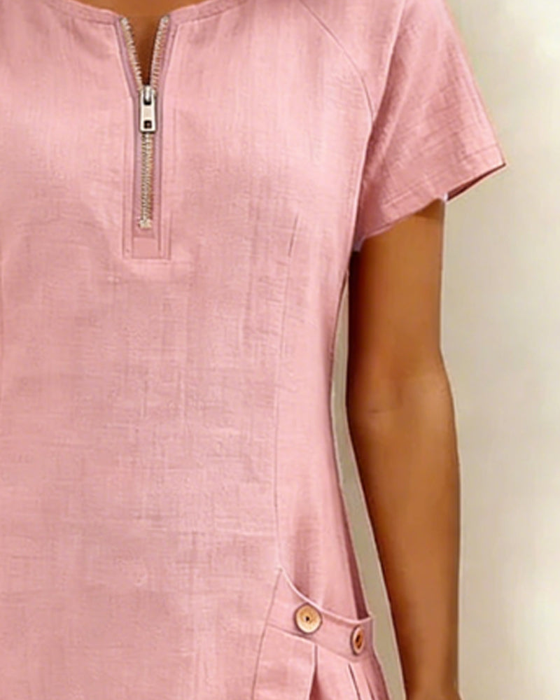 Carmen Mode® | Vestido de algodón con cremallera