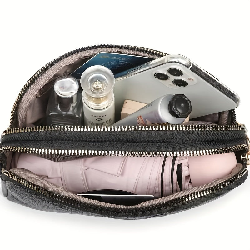 Elegancia pura de Vivienne | Bolso bandolera con relieve de cocodrilo