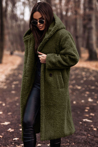 Bella | Chaqueta de borreguito de moda con capucha para mujer