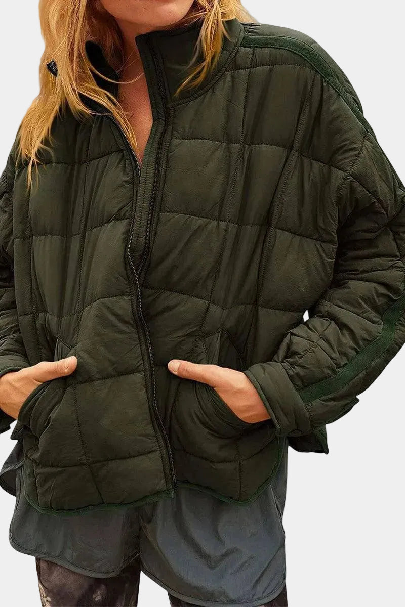 Caroline | Chaqueta acolchada ligera de viaje con cremallera para mujer