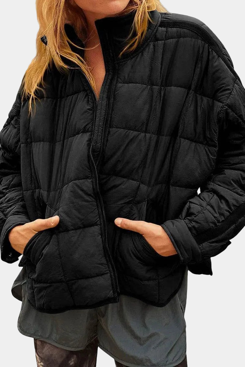 Caroline | Chaqueta acolchada ligera de viaje con cremallera para mujer