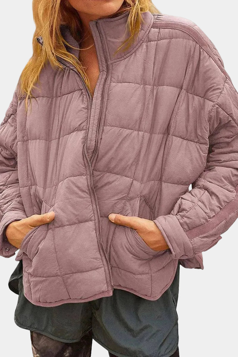 Caroline | Chaqueta acolchada ligera de viaje con cremallera para mujer