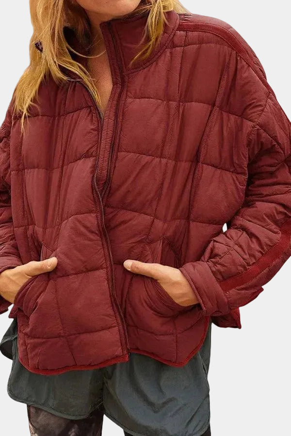 Caroline | Chaqueta acolchada ligera de viaje con cremallera para mujer
