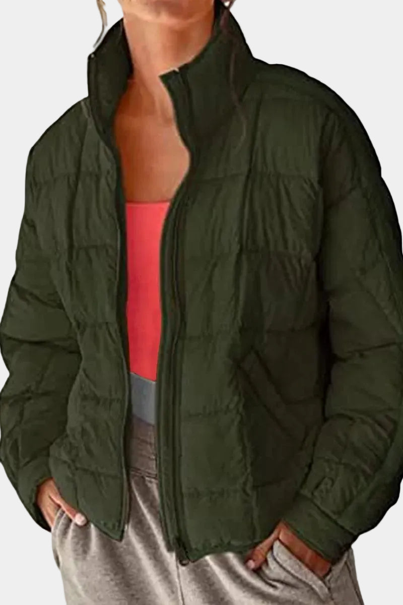 Caroline | Chaqueta acolchada ligera de viaje con cremallera para mujer