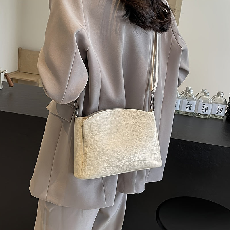 El encanto refinado de Vivienne | Bolso de hombro de piel de cocodrilo