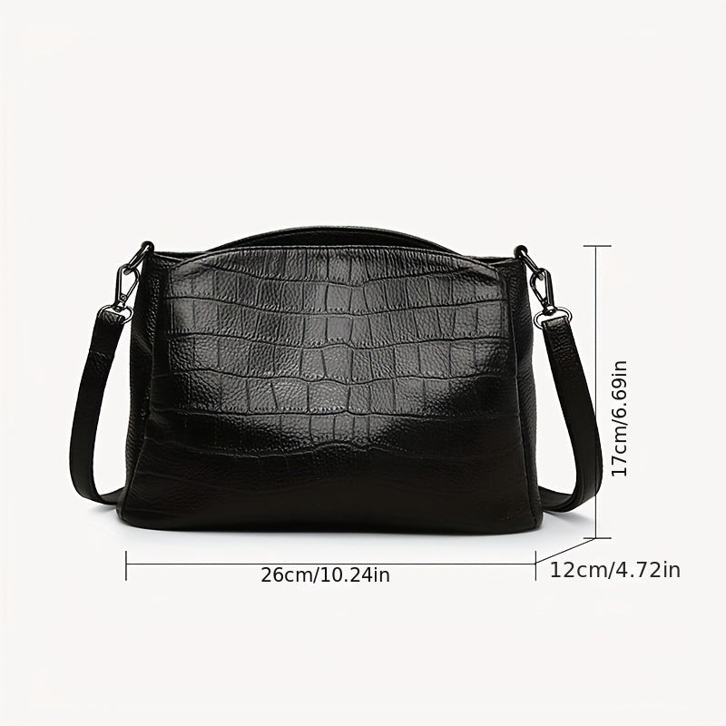 El encanto refinado de Vivienne | Bolso de hombro de piel de cocodrilo