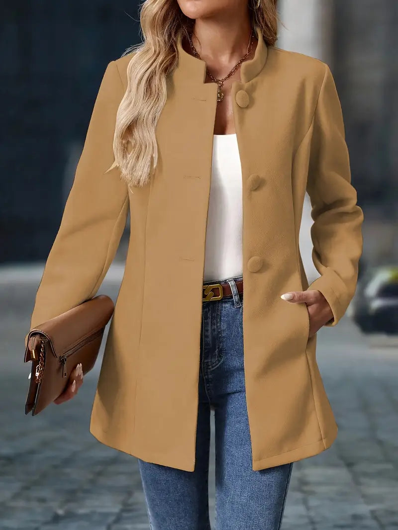 Lia | Abrigo elegante de otoño con botones para mujer