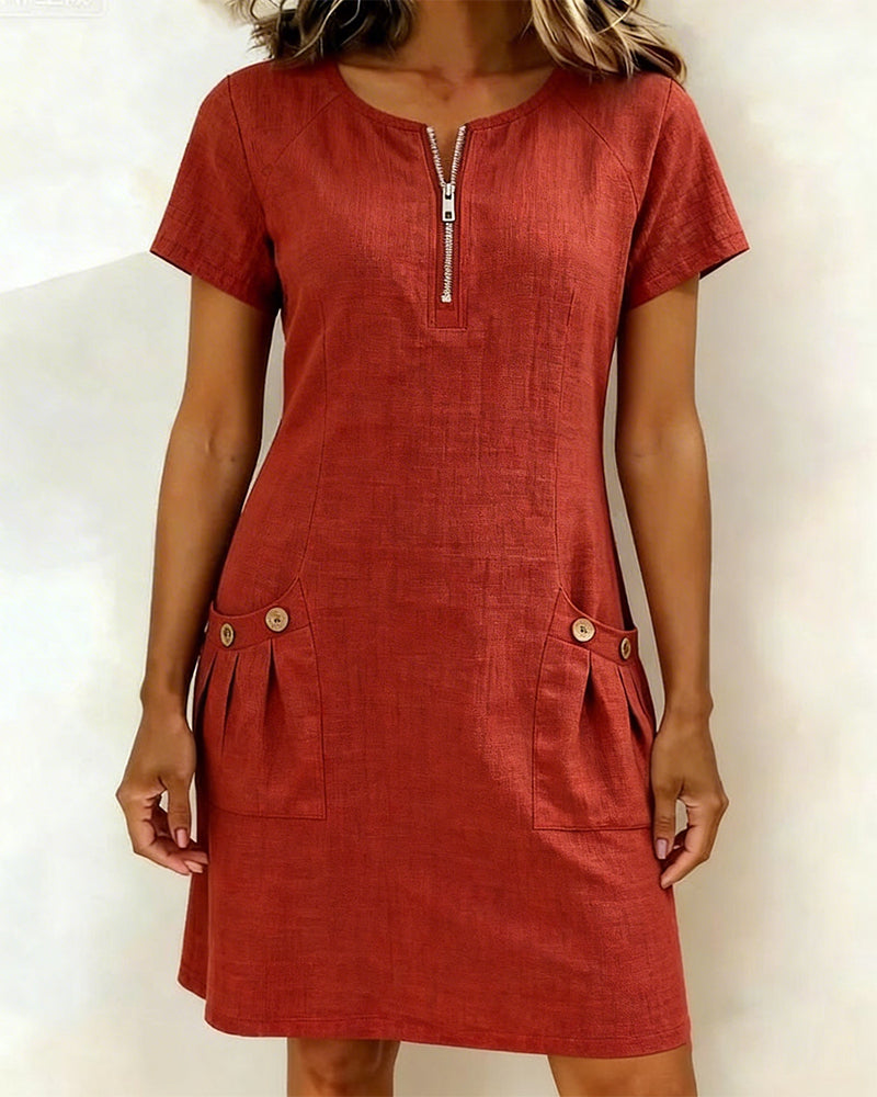 Carmen Mode® | Vestido de algodón con cremallera