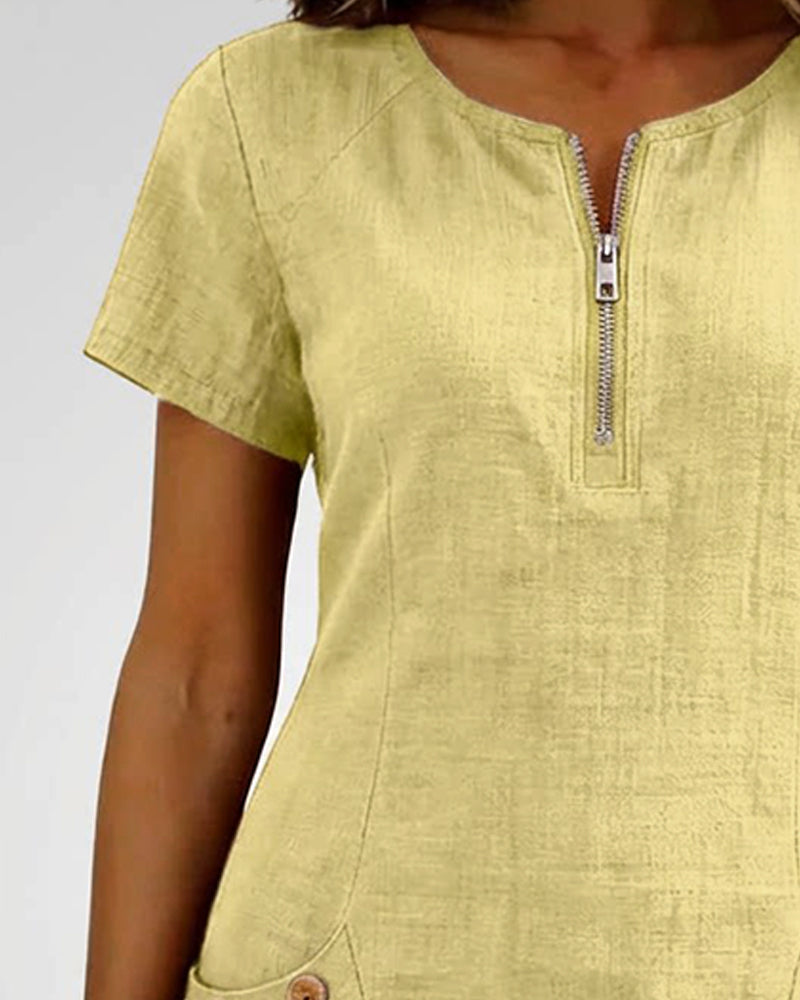 Carmen Mode® | Vestido de algodón con cremallera