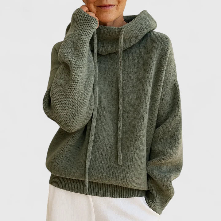 Hanna | Jersey de punto holgado con capucha para mujer