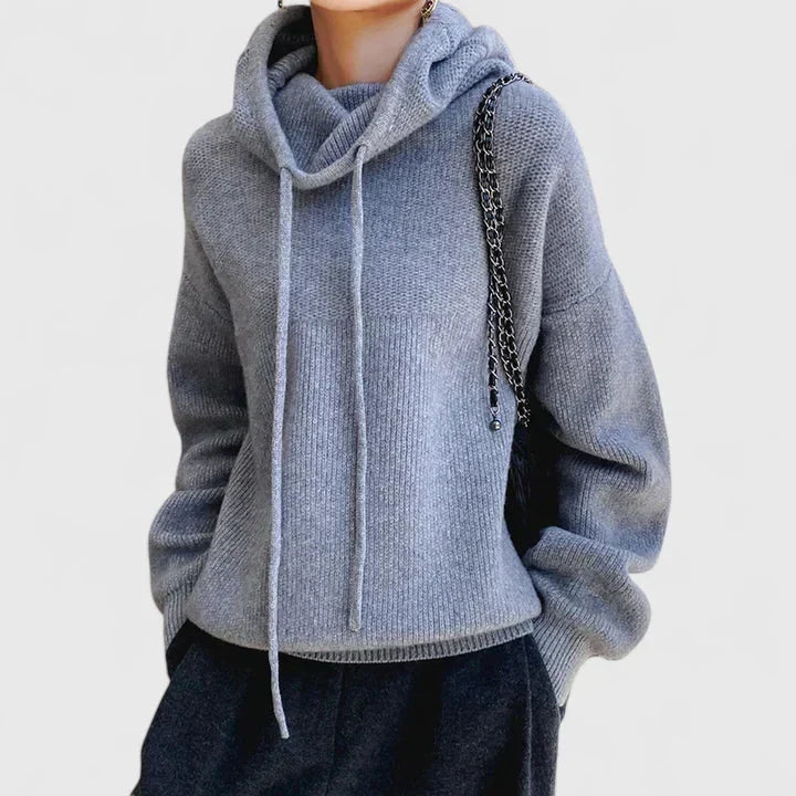 Hanna | Jersey de punto holgado con capucha para mujer