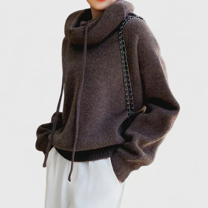 Hanna | Jersey de punto holgado con capucha para mujer