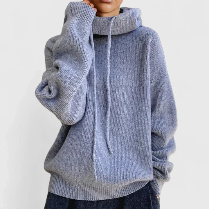 Hanna | Jersey de punto holgado con capucha para mujer
