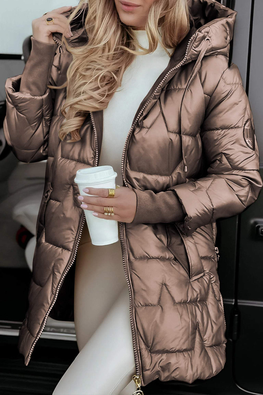 Aspen | Chaqueta larga acolchada cálida y de moda para mujer
