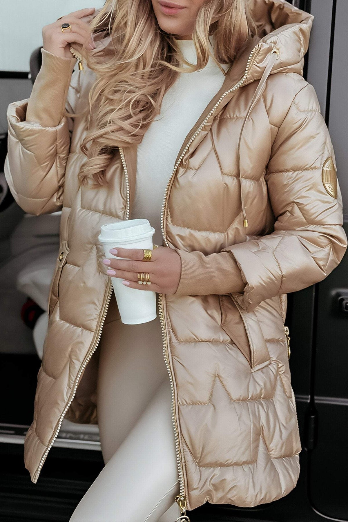 Aspen | Chaqueta larga acolchada cálida y de moda para mujer