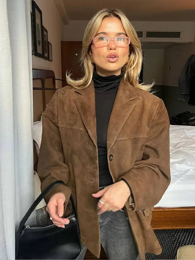 Emmy | Chaqueta elegante de ante para otoño para mujer