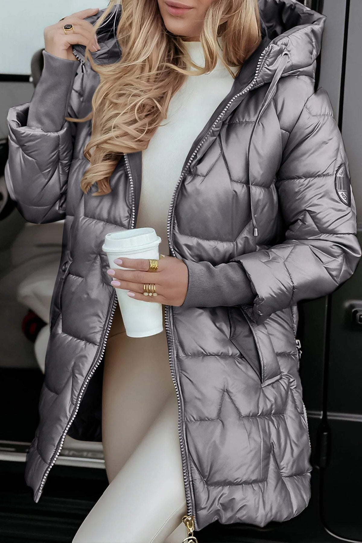 Aspen | Chaqueta larga acolchada cálida y de moda para mujer