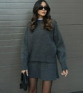 Vera - Conjunto de punto oversize con minifalda