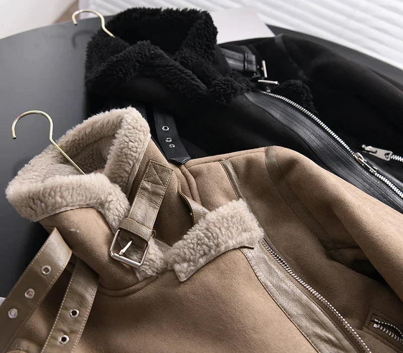 Lina | Chaqueta cálida de ante para mujer