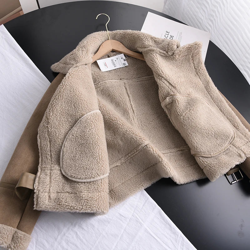 Lina | Chaqueta cálida de ante para mujer