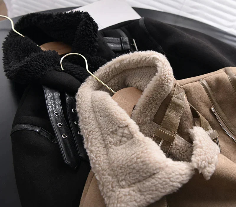 Lina | Chaqueta cálida de ante para mujer