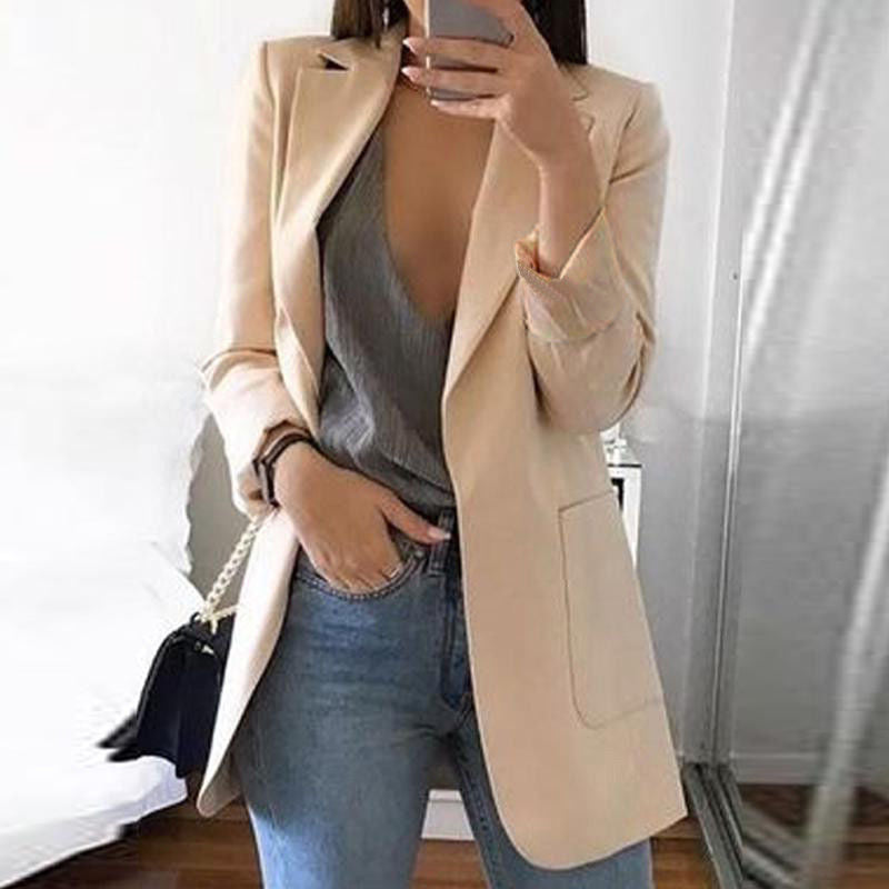 Blazer largo abierto para mujer