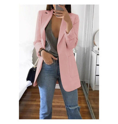 Blazer largo abierto para mujer