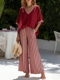 Amalia - Conjunto de rayas elegante y casual